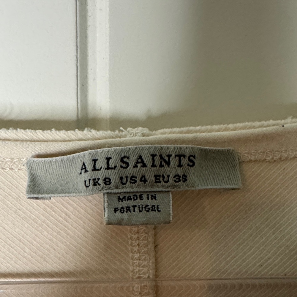 All Saints Cream Long Sleeve Bodysuit - Picture 2 of 6